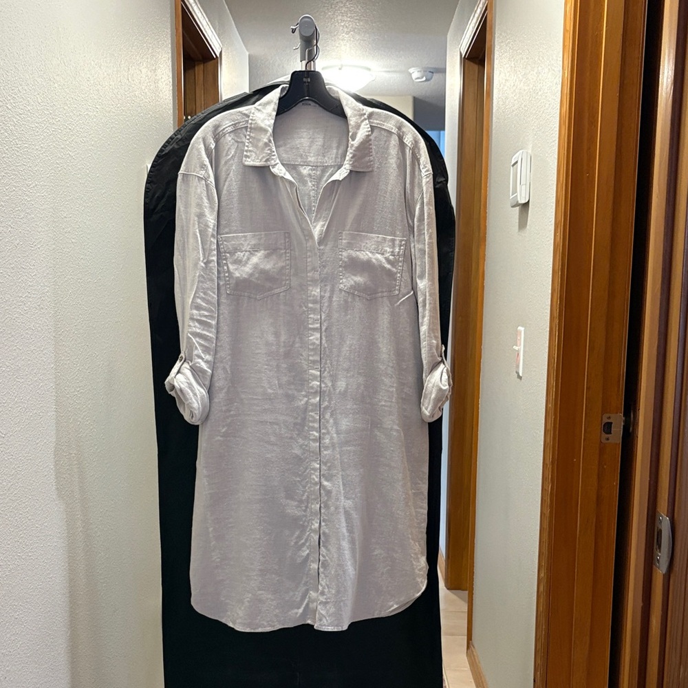 Classic Button Front Shirt Dress